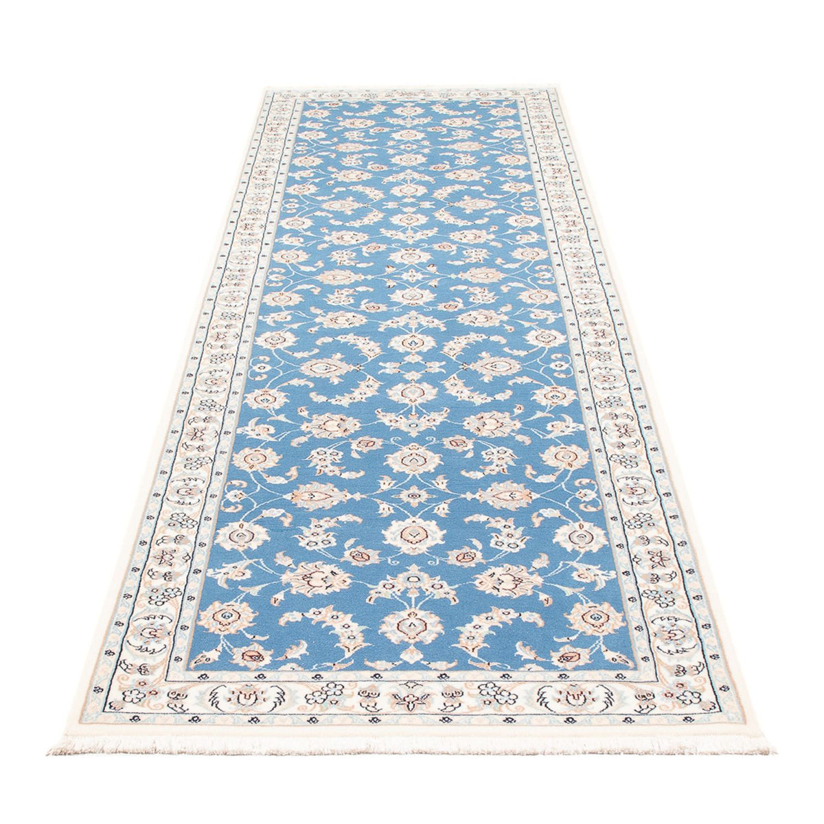 Loper Perzisch tapijt - Nain - Premium - 300 x 84 cm - blauw