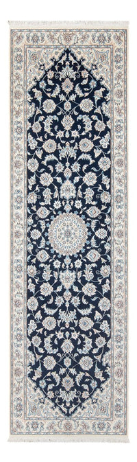 Loper Perzisch tapijt - Nain - Premium - 246 x 80 cm - donkerblauw