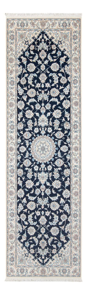 Loper Perzisch tapijt - Nain - Premium - 246 x 80 cm - donkerblauw