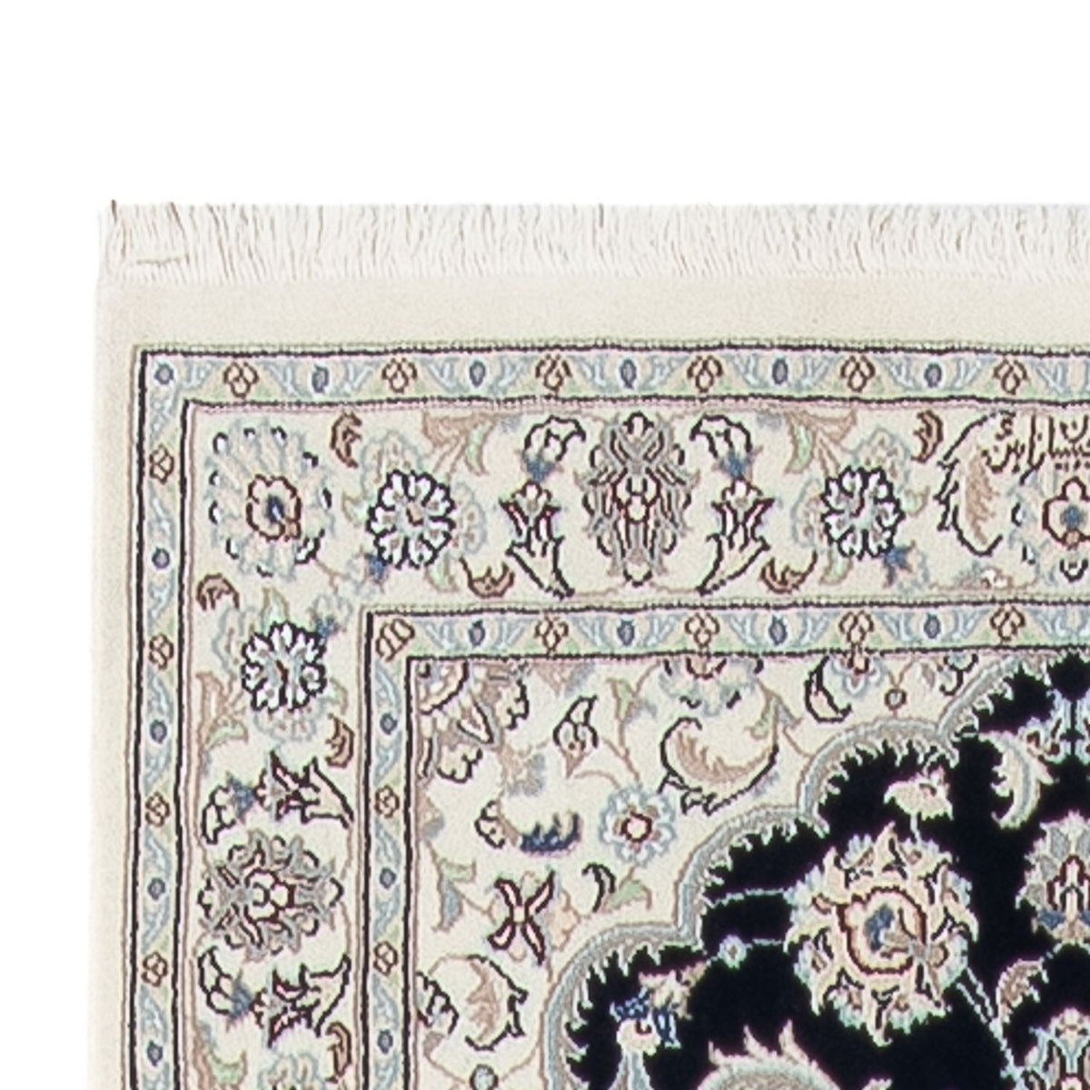 Loper Perzisch tapijt - Nain - Premium - 392 x 87 cm - donkerblauw