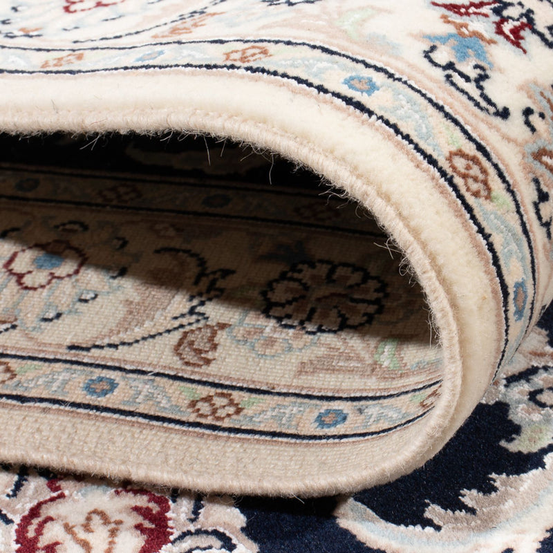 Loper Perzisch tapijt - Nain - Premium - 392 x 87 cm - donkerblauw