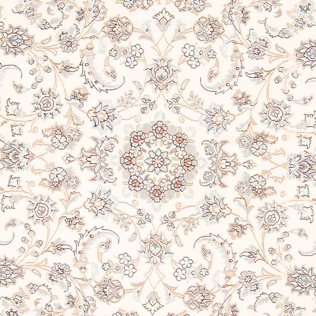 Perzisch tapijt - Nain rond  - 203 x 200 cm - crème