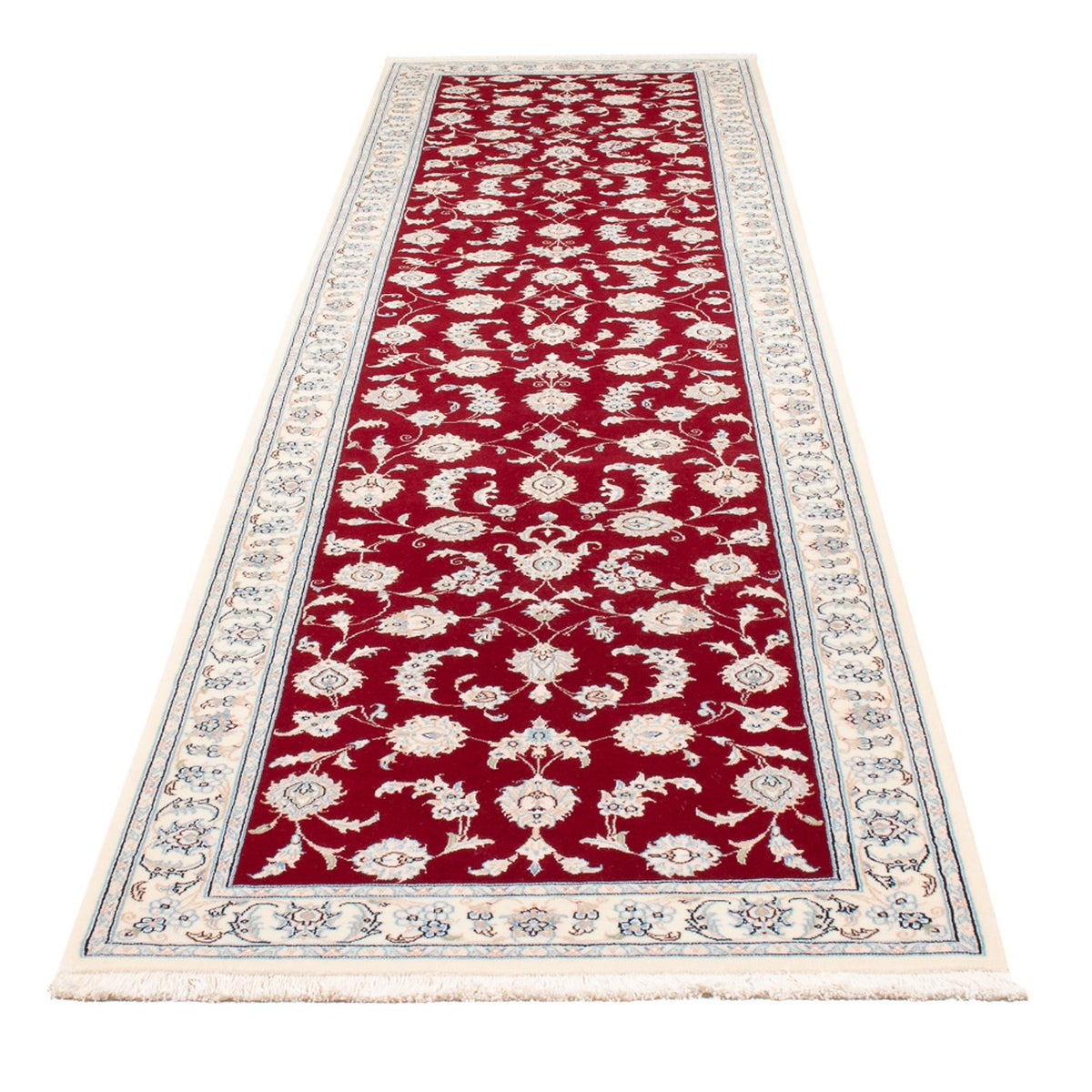 Loper Perzisch tapijt - Nain - Premium - 346 x 86 cm - rood