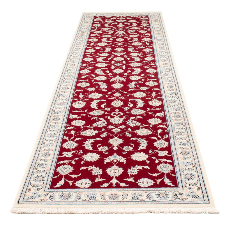 Loper Perzisch tapijt - Nain - Premium - 346 x 86 cm - rood