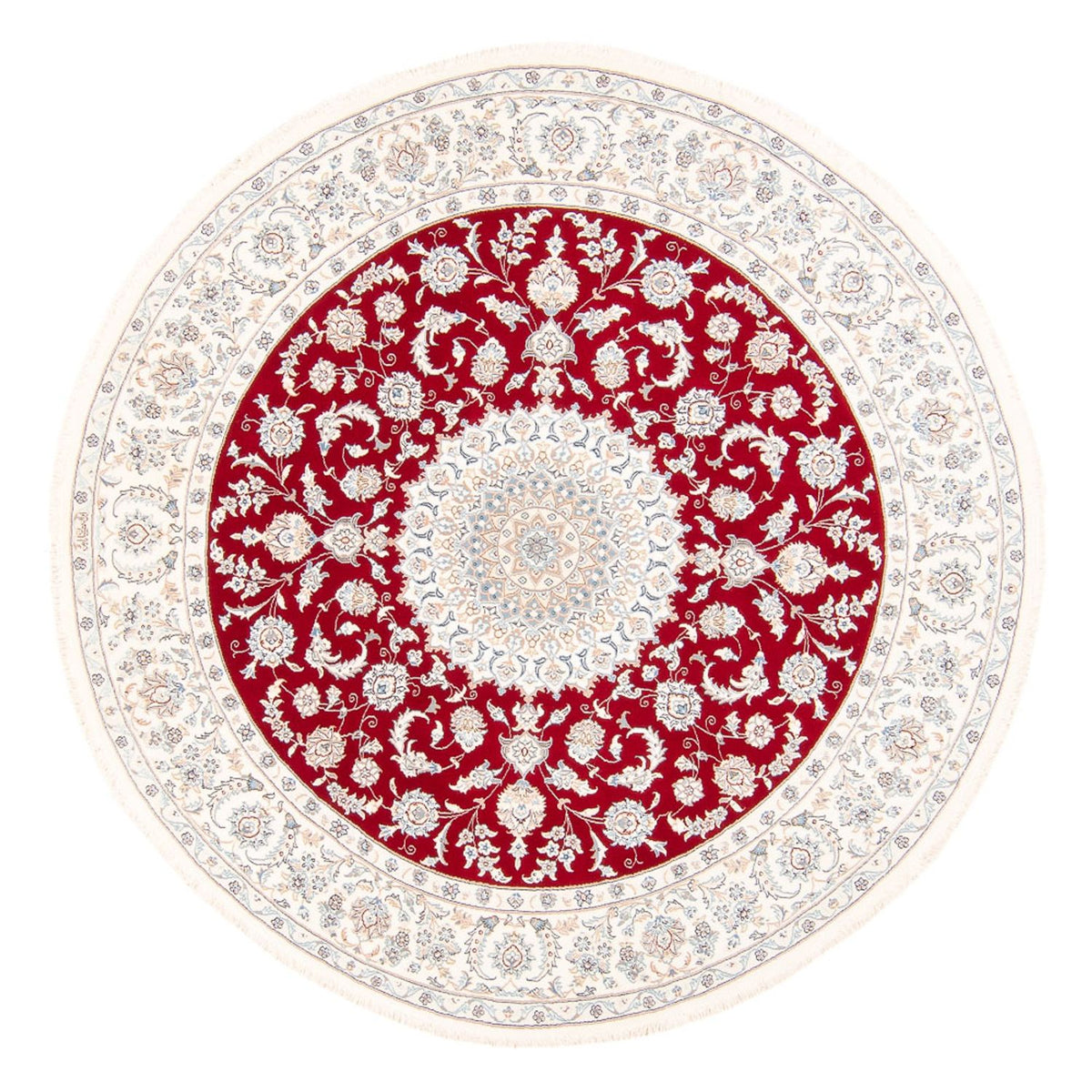 Perzisch tapijt - Nain rond  - 200 x 200 cm - rood