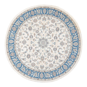 Perzisch tapijt - Nain - Premium rond  - 149 x 149 cm - crème