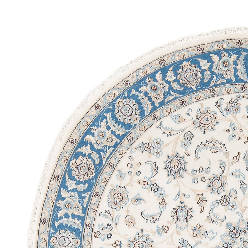Perzisch tapijt - Nain - Premium rond  - 149 x 149 cm - crème