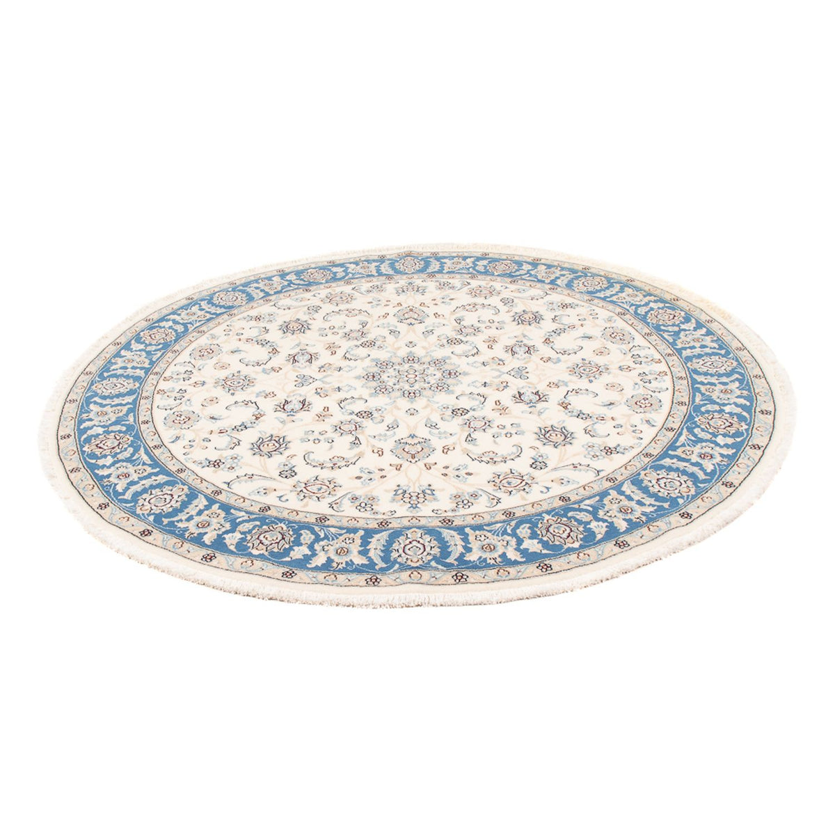 Perzisch tapijt - Nain - Premium rond  - 149 x 149 cm - crème
