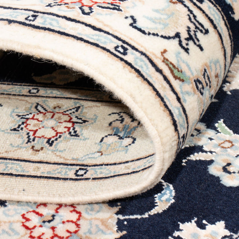 Loper Perzisch tapijt - Nain - Koninklijk - 203 x 80 cm - donkerblauw