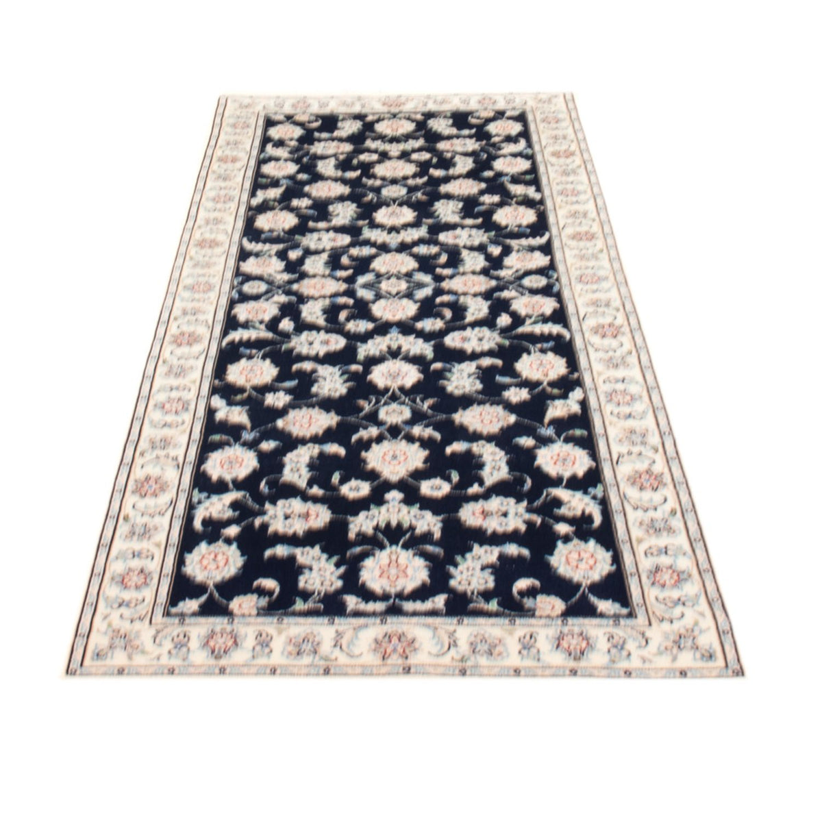 Loper Perzisch tapijt - Nain - Koninklijk - 203 x 80 cm - donkerblauw