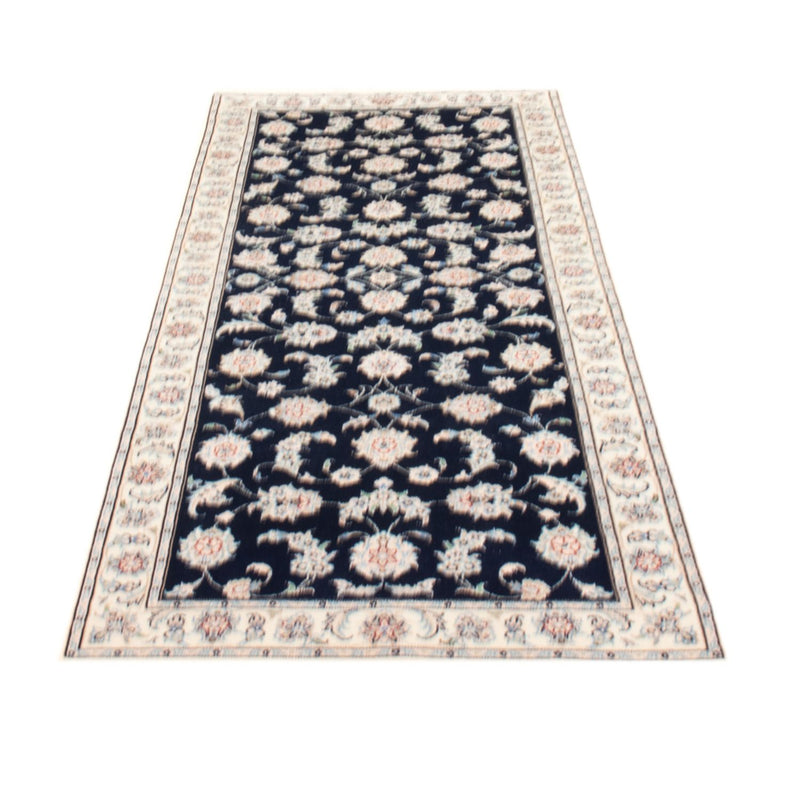 Loper Perzisch tapijt - Nain - Koninklijk - 203 x 80 cm - donkerblauw