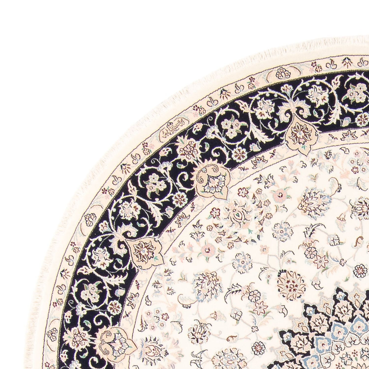 Perzisch tapijt - Nain rond  - 200 x 200 cm - crème