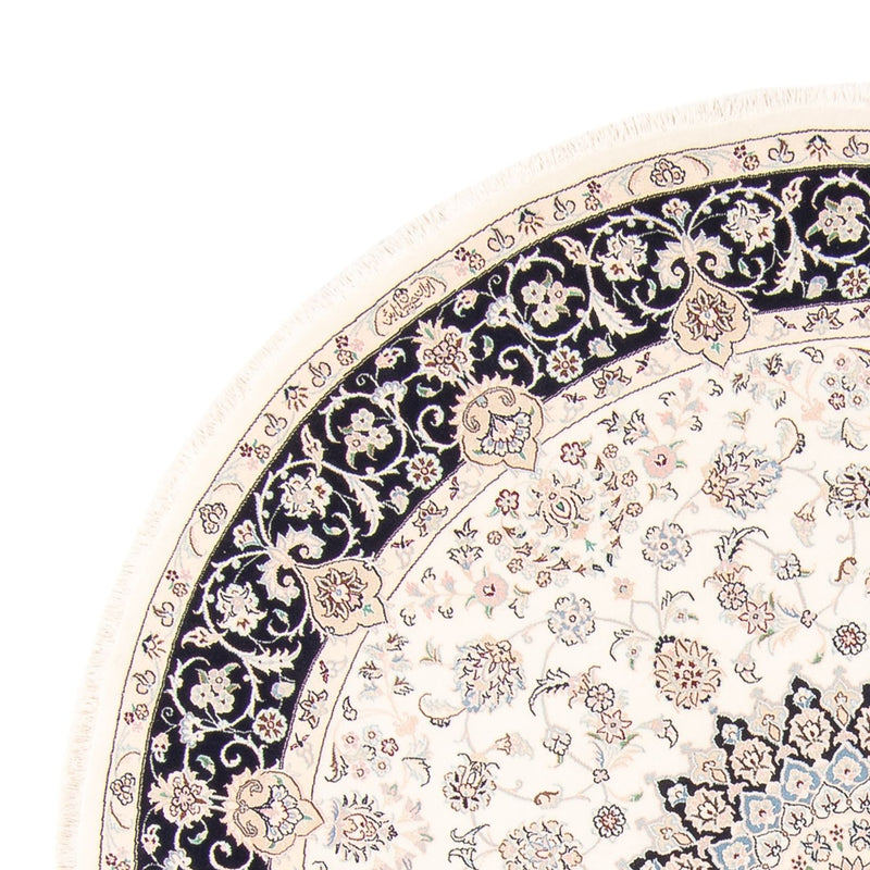 Perzisch tapijt - Nain rond  - 200 x 200 cm - crème