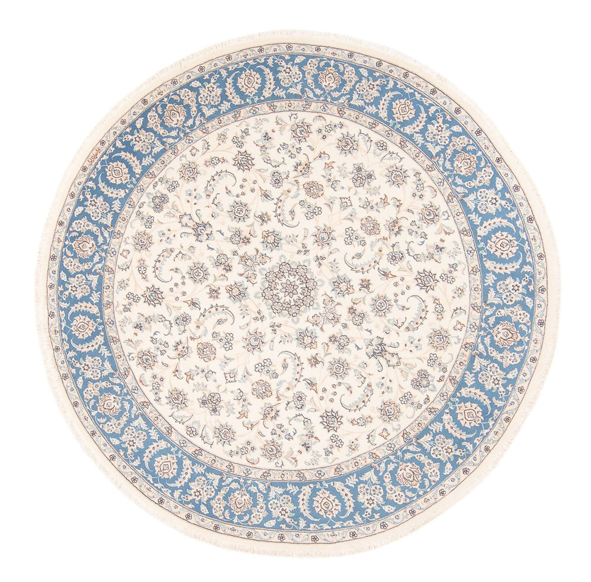 Perzisch tapijt - Nain rond  - 200 x 200 cm - crème