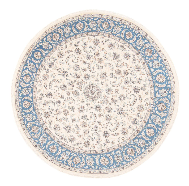 Perzisch tapijt - Nain rond  - 200 x 200 cm - crème