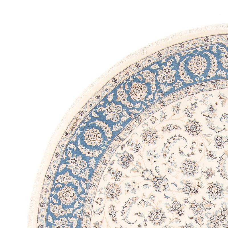 Perzisch tapijt - Nain rond  - 200 x 200 cm - crème