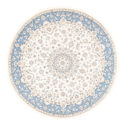 Perzisch tapijt - Nain rond  - 200 x 200 cm - crème