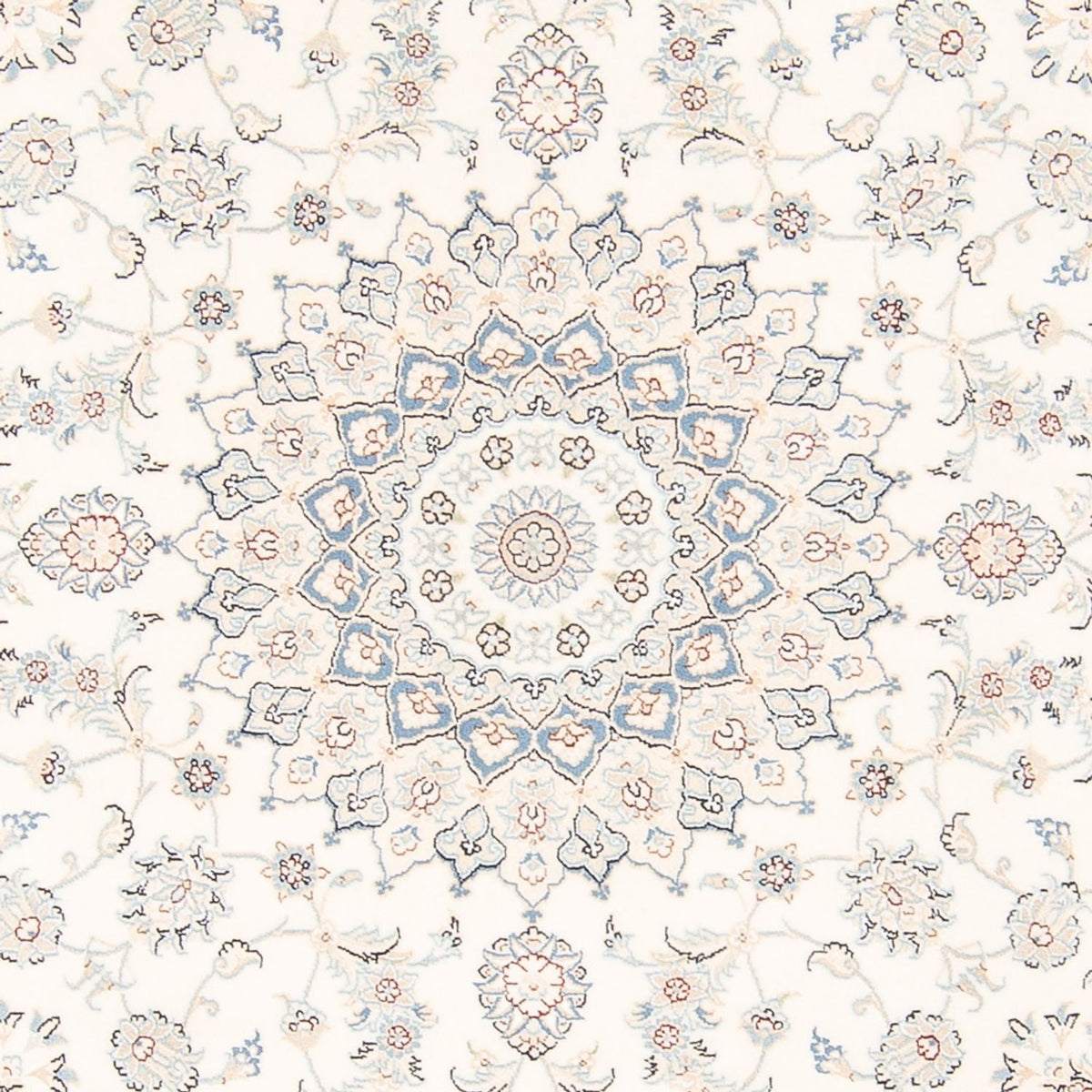 Perzisch tapijt - Nain rond  - 200 x 200 cm - crème