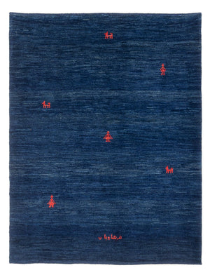 Gabbeh tapijt - Perzisch - 190 x 150 cm - donkerblauw