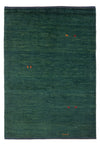 Perzische Gabbeh Tapijt 140x205cm - Perserteppich Wollteppich - Rechthoekig / Donkergroen / 140 x 205 cm Rechthoekig