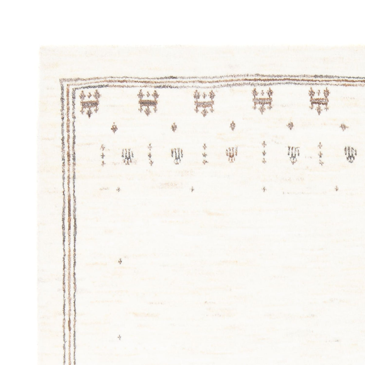 Gabbeh tapijt - Perzisch - 198 x 150 cm - wit  crème