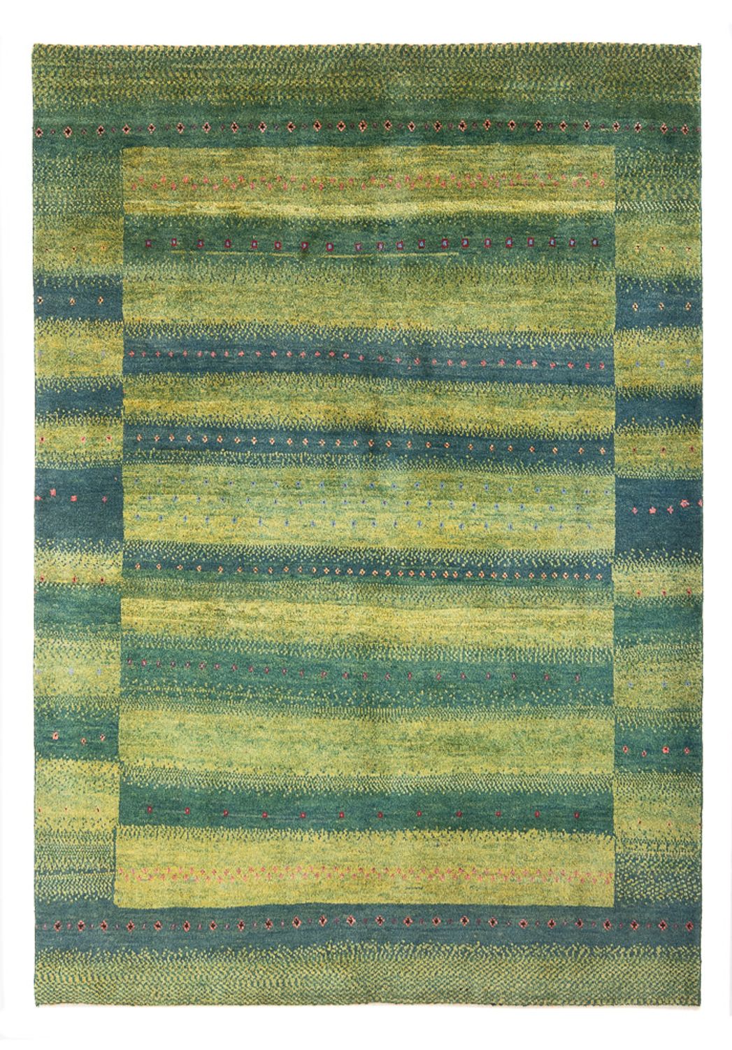 Gabbeh tapijt - Perzisch - 204 x 148 cm - donkergroen
