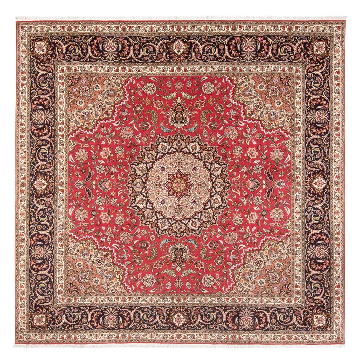 Perzisch tapijt - Tabriz - Royal vierkant  - 252 x 252 cm - rood