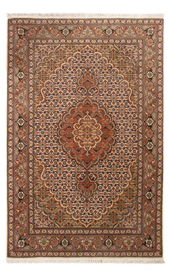 Perzisch tapijt - Tabriz - Royal - 132 x 80 cm - crème