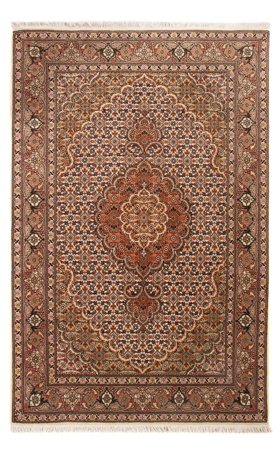 Perzisch tapijt - Tabriz - Royal - 132 x 80 cm - crème