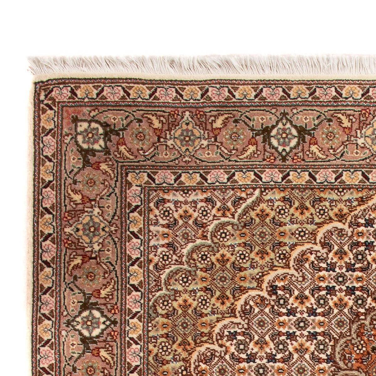 Perzisch tapijt - Tabriz - Royal - 132 x 80 cm - crème