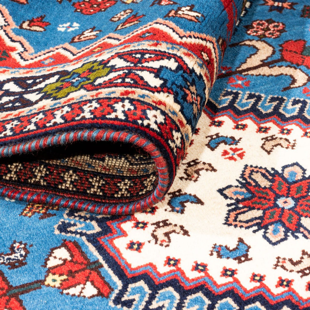 Loper Perzisch Tapijt - Nomadisch - 197 x 82 cm - lichtblauw