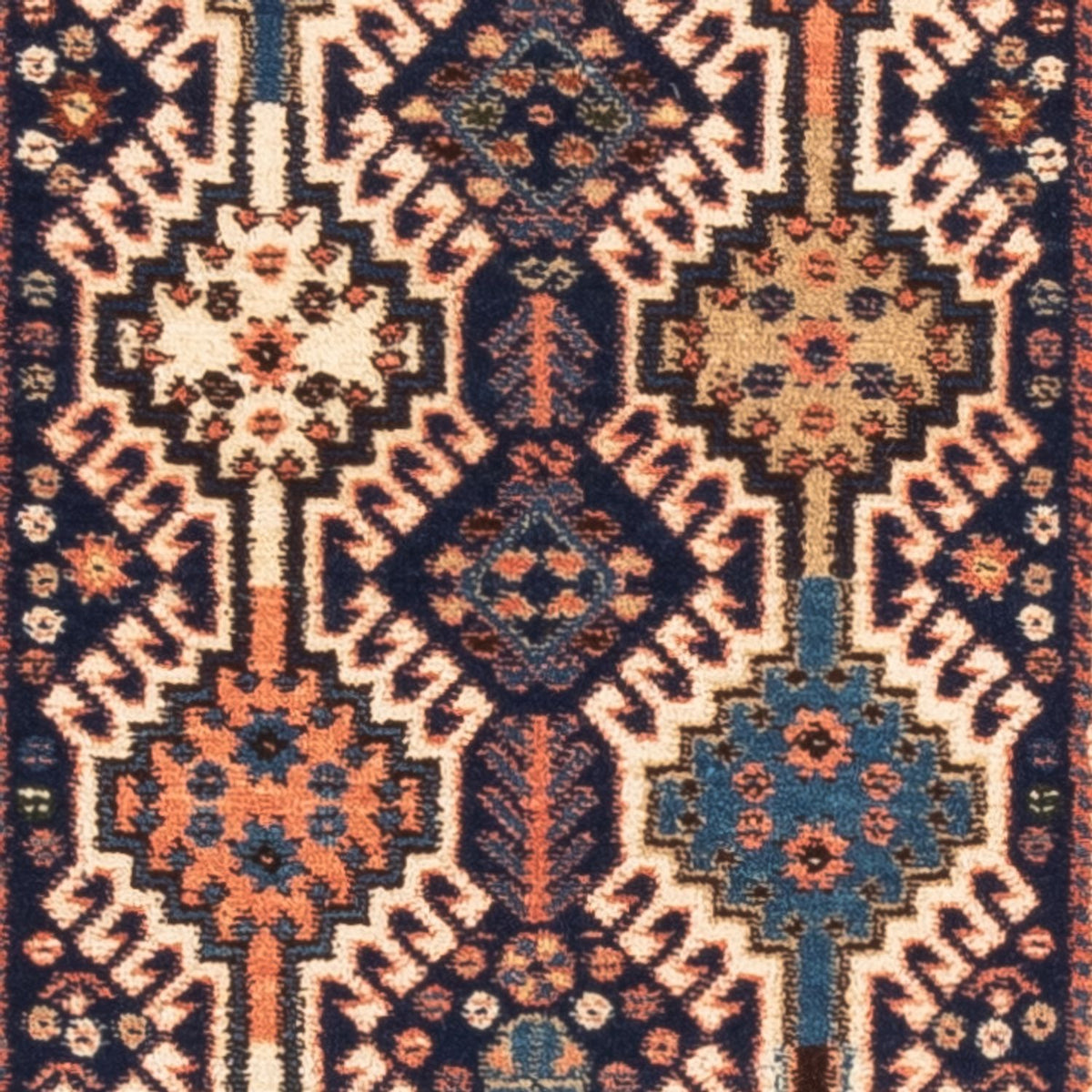 Loper Perzisch Tapijt - Nomadisch - 140 x 50 cm - donkerblauw