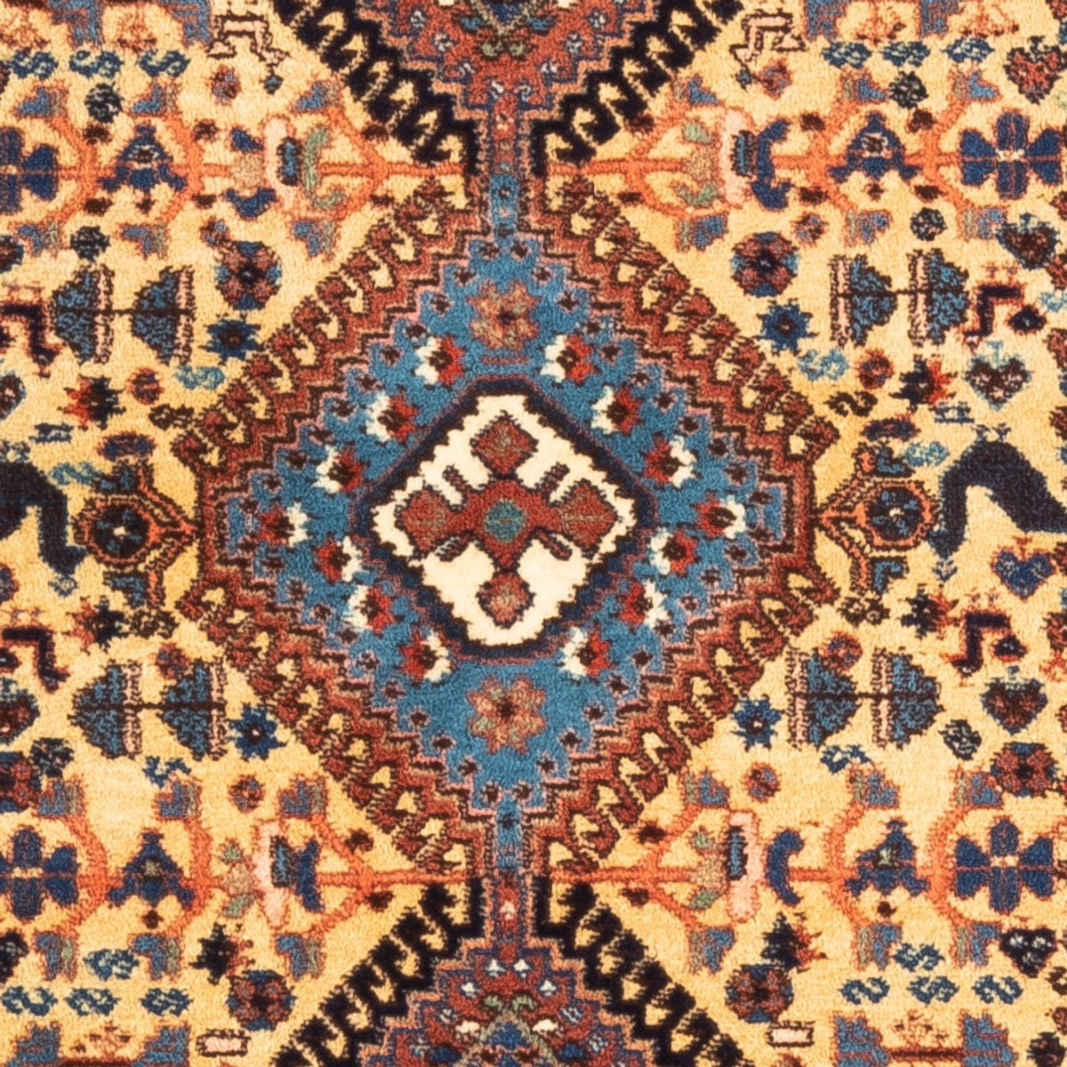 Perzisch Tapijt - Nomadisch - 132 x 87 cm - geel