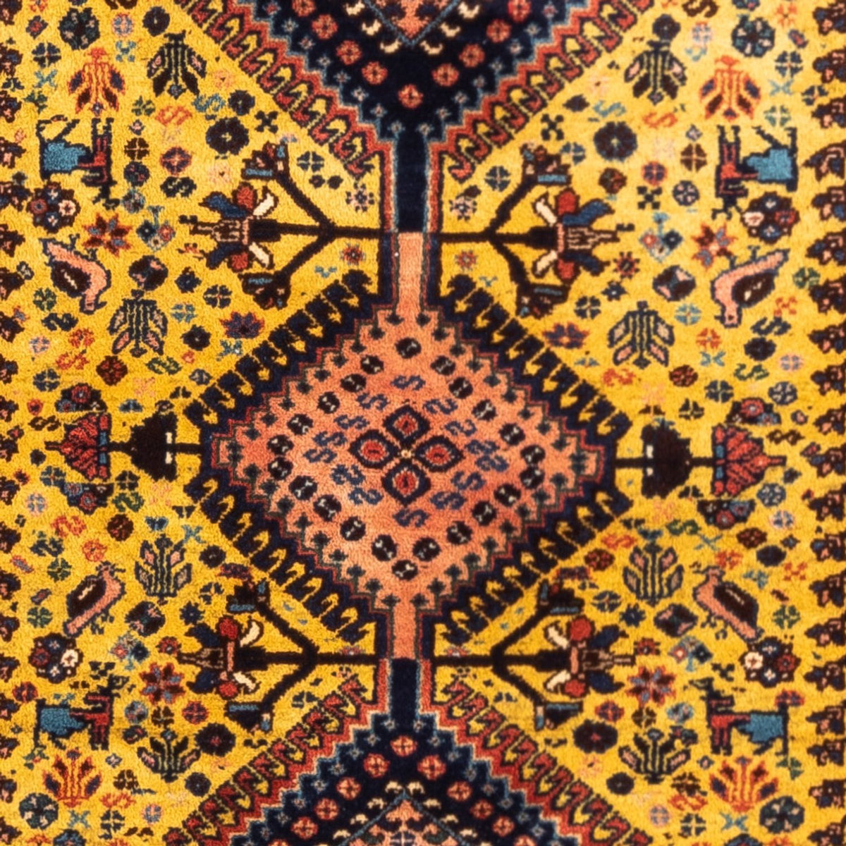 Perzisch Tapijt - Nomadisch - 132 x 85 cm - geel