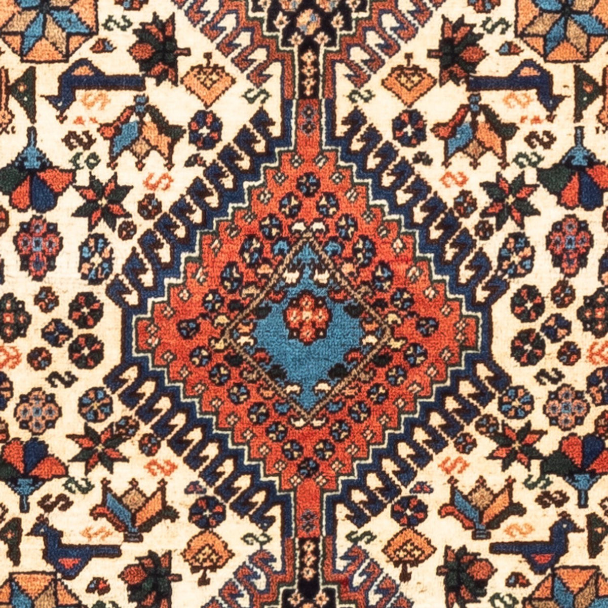 Perzisch Tapijt - Nomadisch - 123 x 86 cm - crème