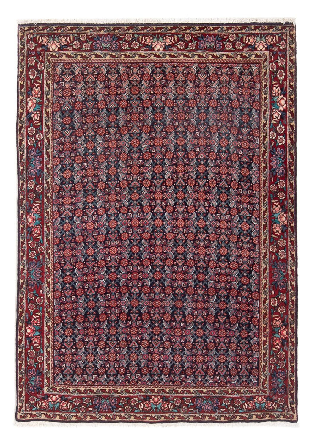 Perzisch tapijt - Bijar - 168 x 115 cm - donkerblauw
