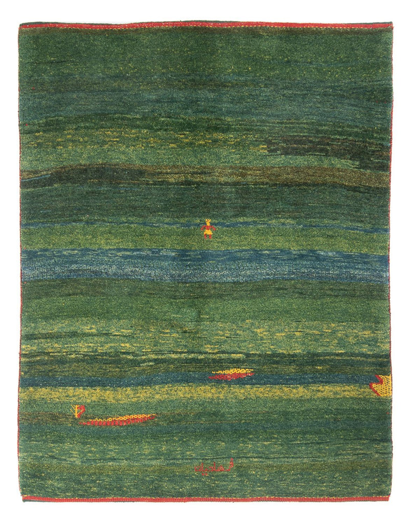 Gabbeh tapijt - Perzisch - 183 x 146 cm - mintgroen