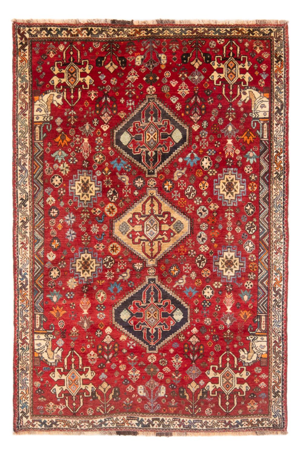 Perzisch Tapijt - Nomadisch - 197 x 130 cm - rood
