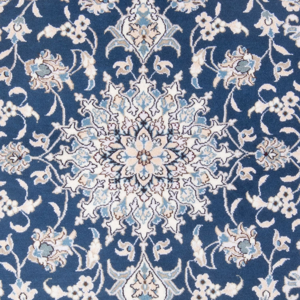 Perzisch tapijt - Nain - Koninklijk - 192 x 148 cm - donkerblauw