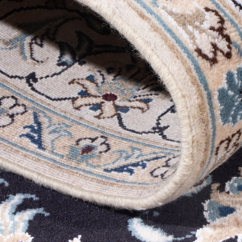 Perzisch tapijt - Nain - Koninklijk - 193 x 143 cm - donkerblauw