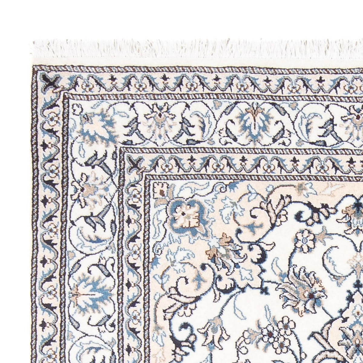 Perzisch tapijt - Nain - Koninklijk - 190 x 148 cm - crème