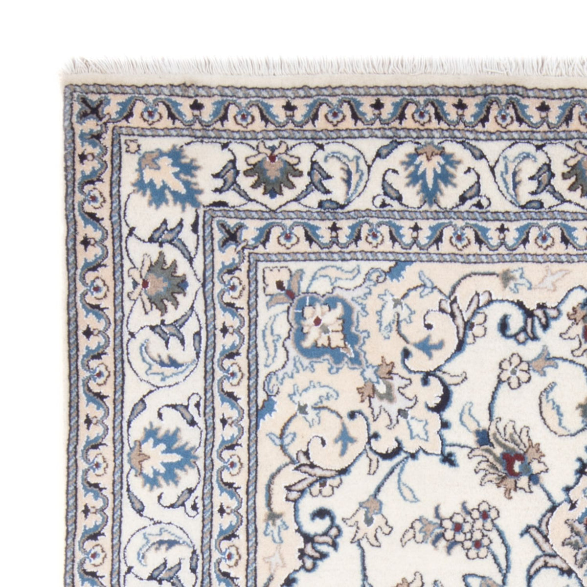 Perzisch tapijt - Nain - Koninklijk - 195 x 152 cm - crème