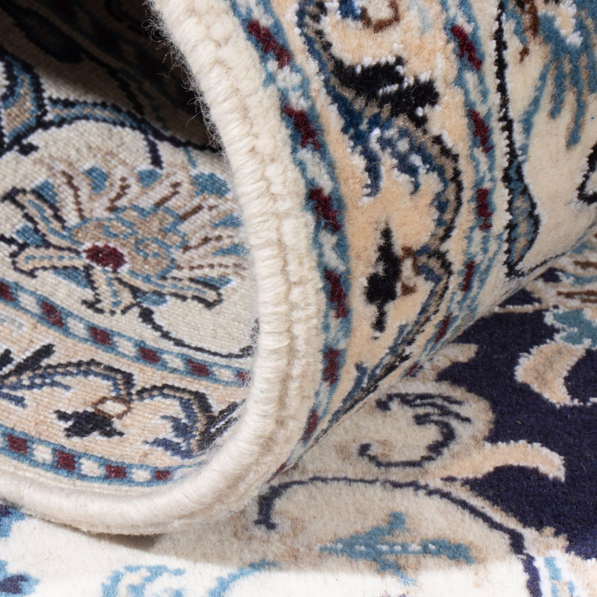 Perzisch tapijt - Nain - Koninklijk - 201 x 145 cm - donkerblauw