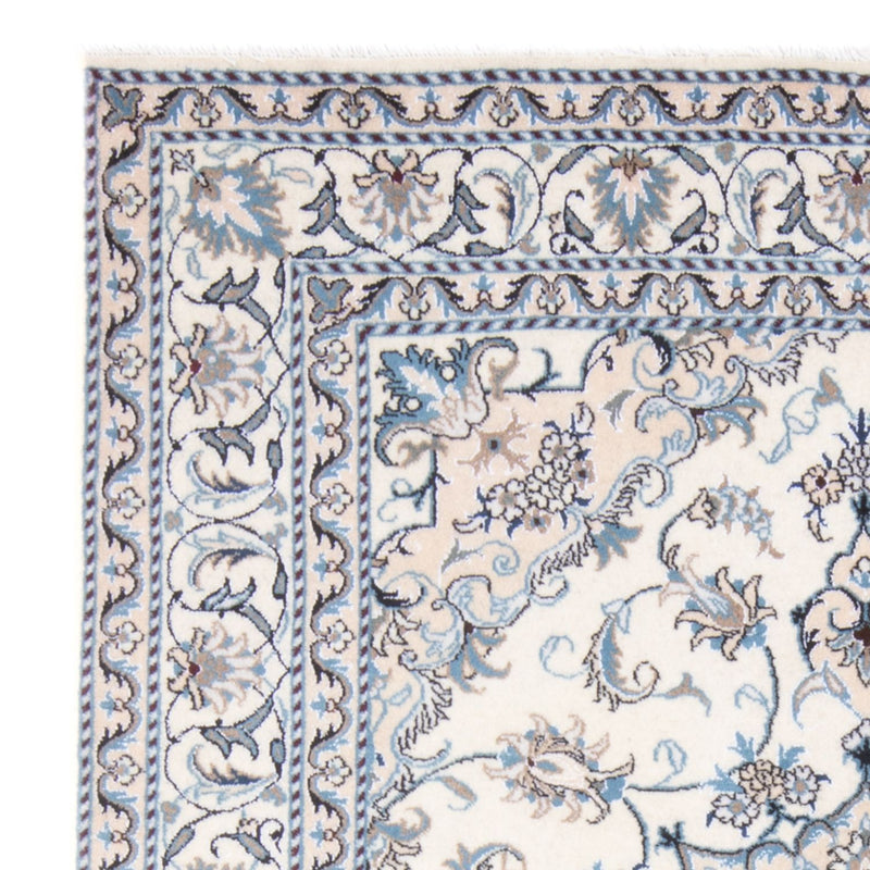 Perzisch tapijt - Nain - Koninklijk - 198 x 148 cm - crème