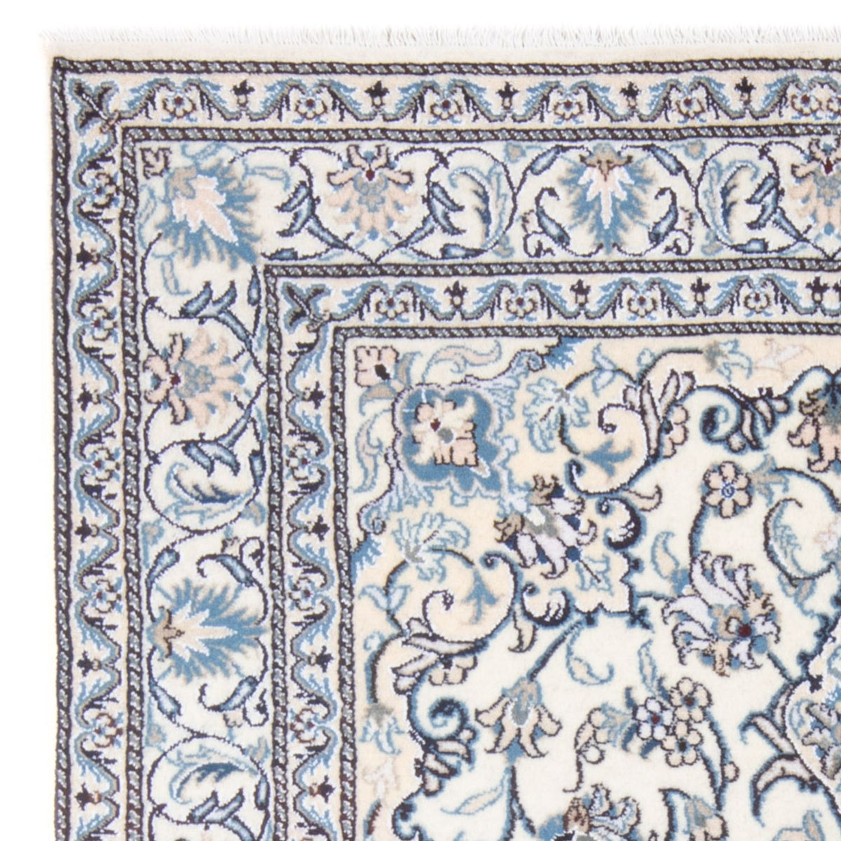 Perzisch tapijt - Nain - Koninklijk - 197 x 145 cm - crème