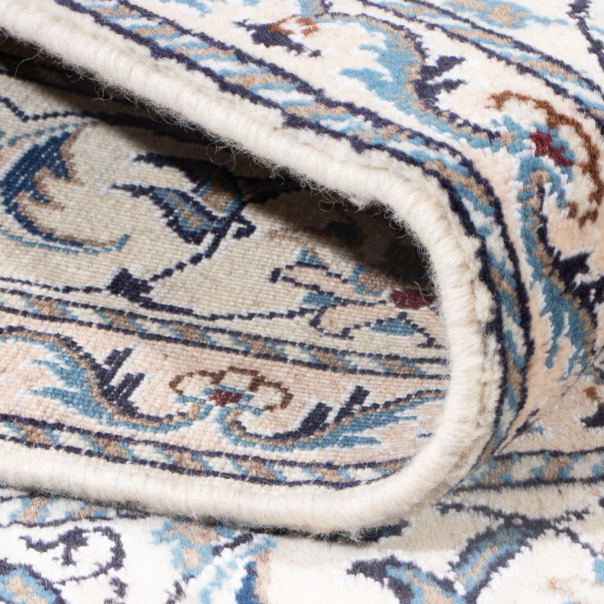 Perzisch tapijt - Nain - Koninklijk - 201 x 146 cm - blauw