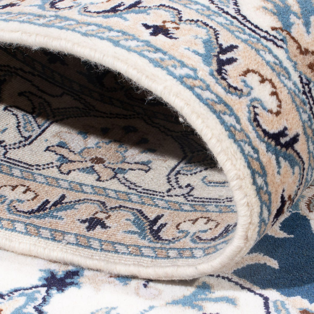 Perzisch tapijt - Nain - Koninklijk - 194 x 152 cm - blauw