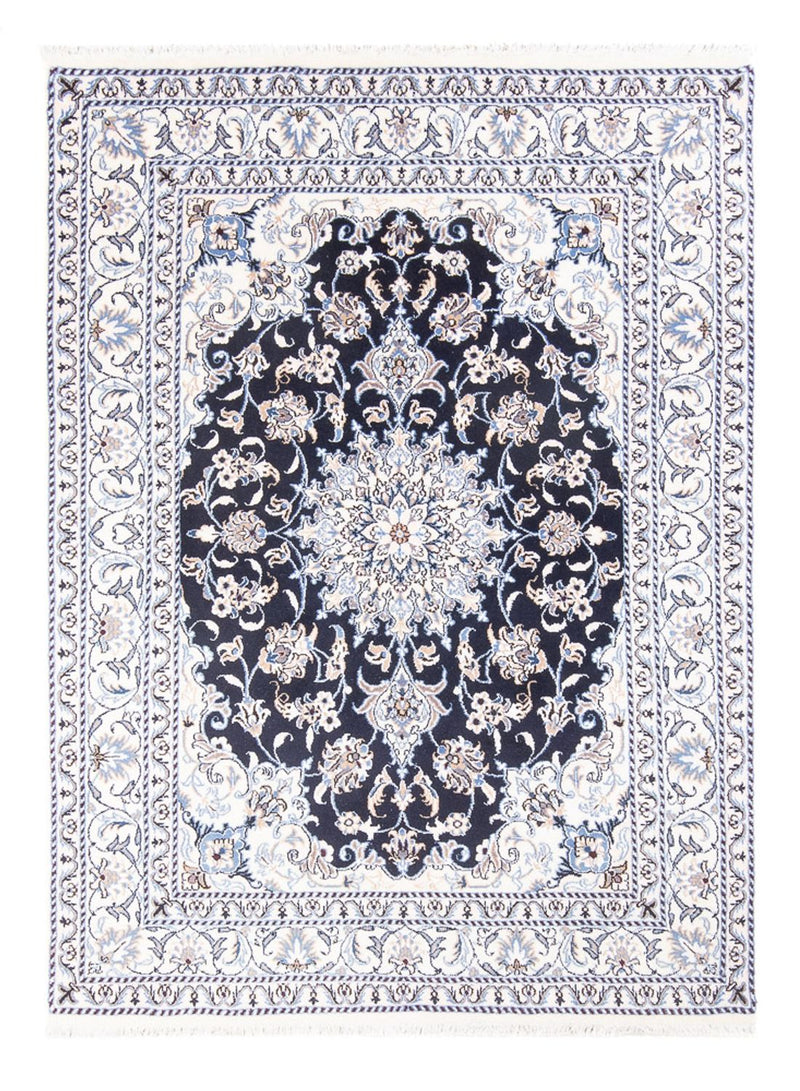 Perzisch tapijt - Nain - Koninklijk - 207 x 145 cm - donkerblauw