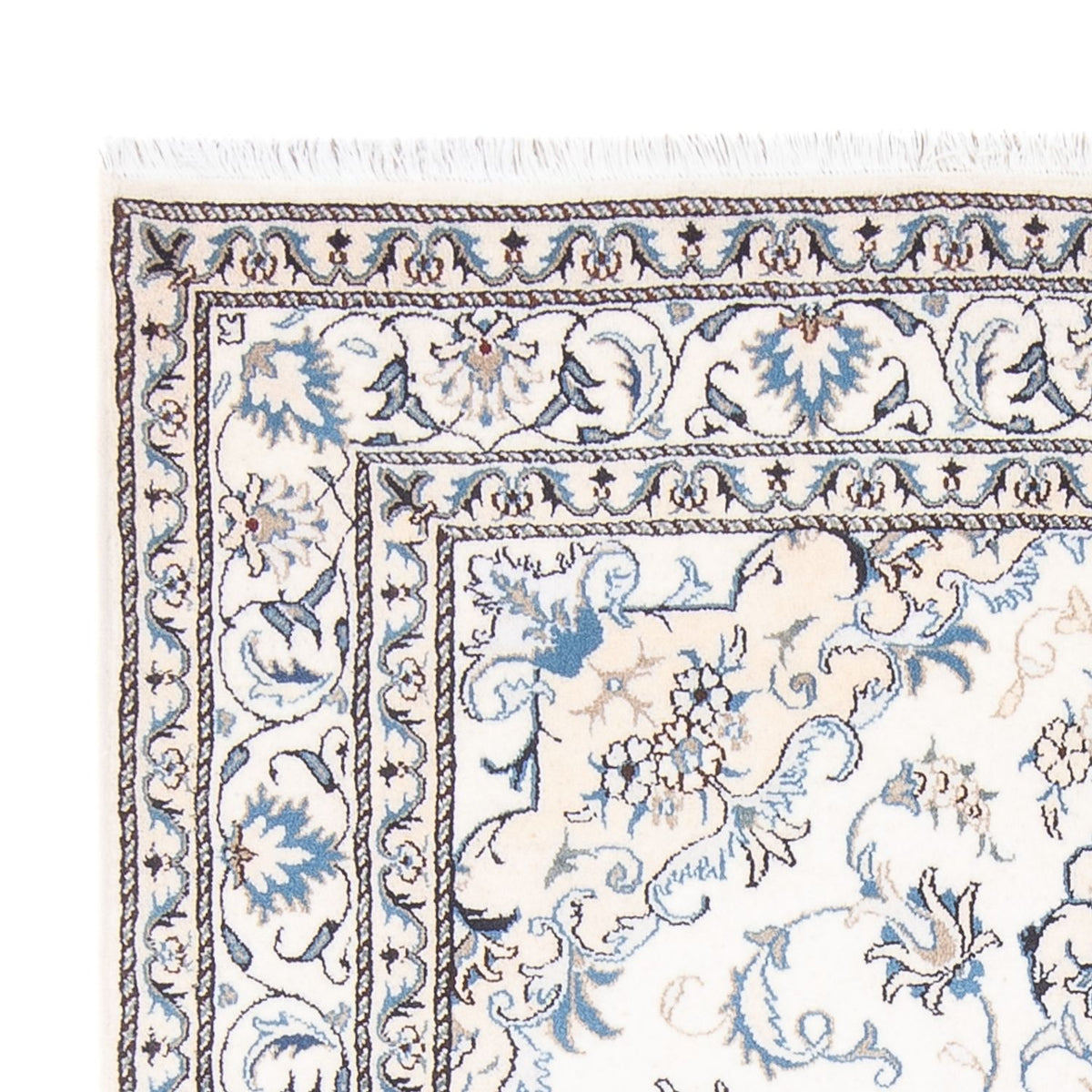 Perzisch tapijt - Nain - Koninklijk - 207 x 150 cm - crème