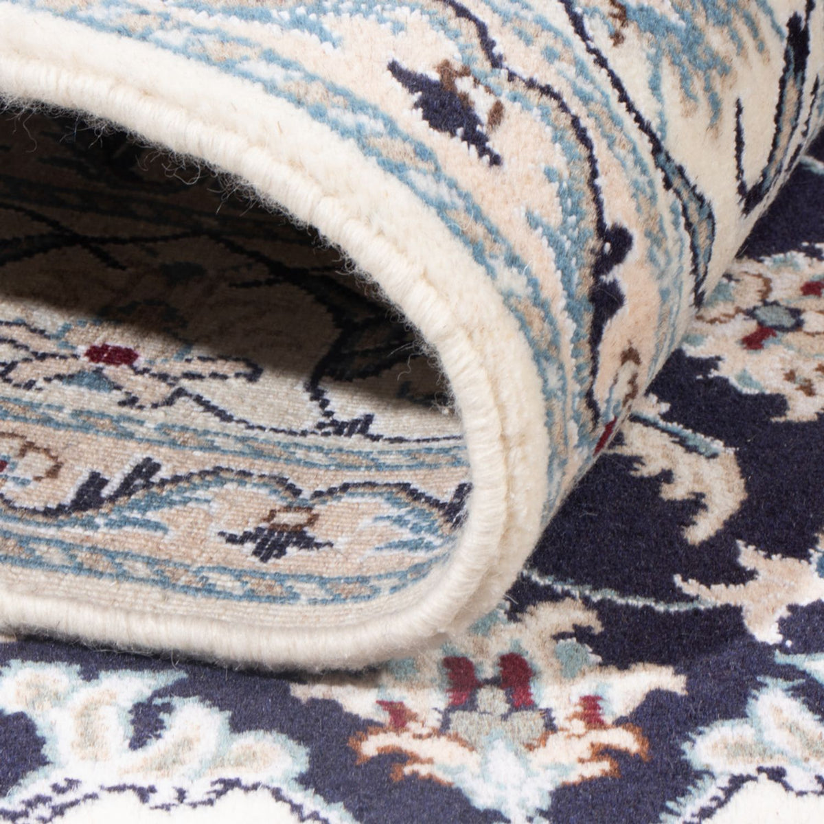 Perzisch tapijt - Nain - Koninklijk - 204 x 141 cm - donkerblauw